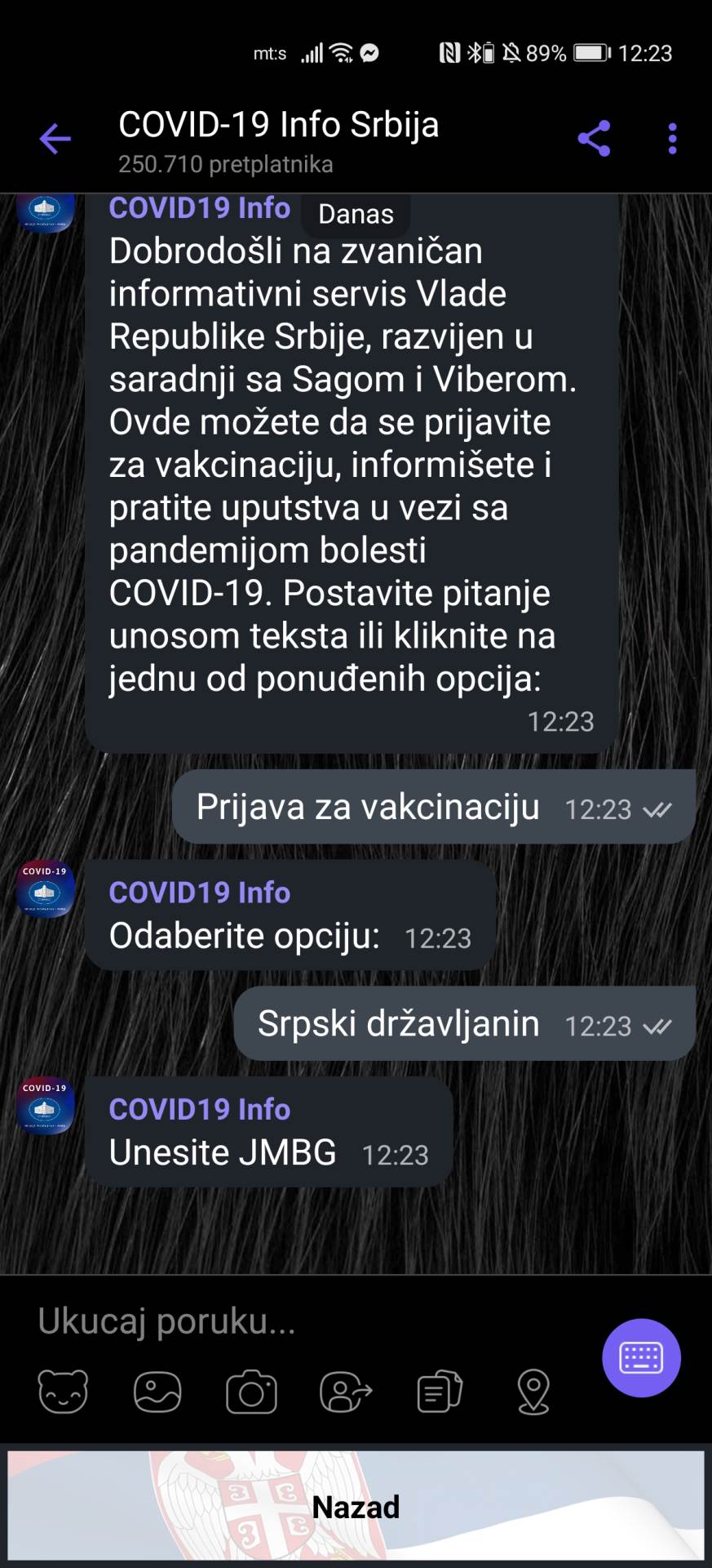 Viber prijava za vakcinaciju kako se prijaviti korak po korak foto
