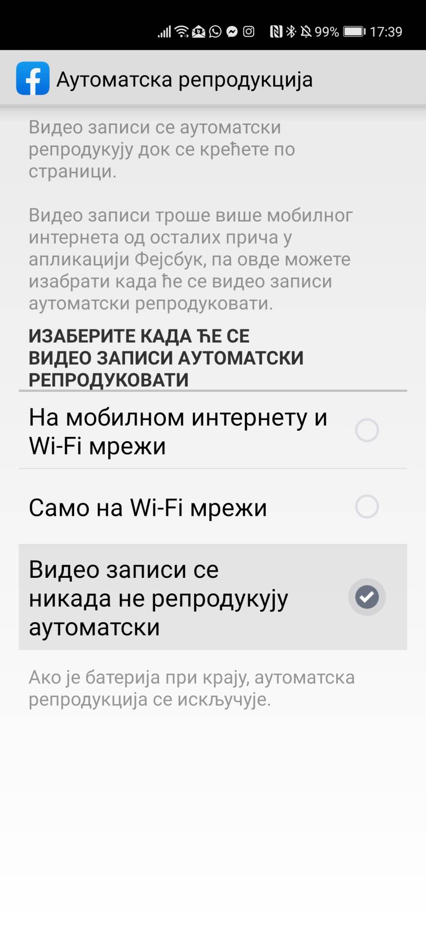 facebook isključiti automatska reprodukcija videa zvuka aplikacije sajt kako uraditi saveti foto