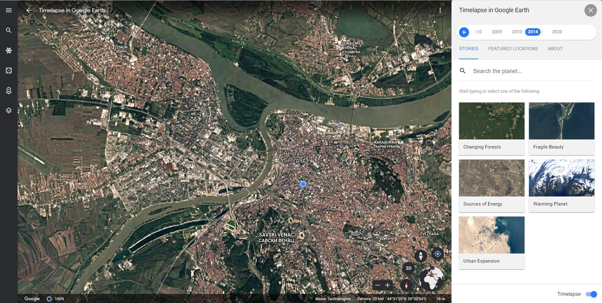 google earth vraćanje vremena nova opcija putovanje kroz vreme
