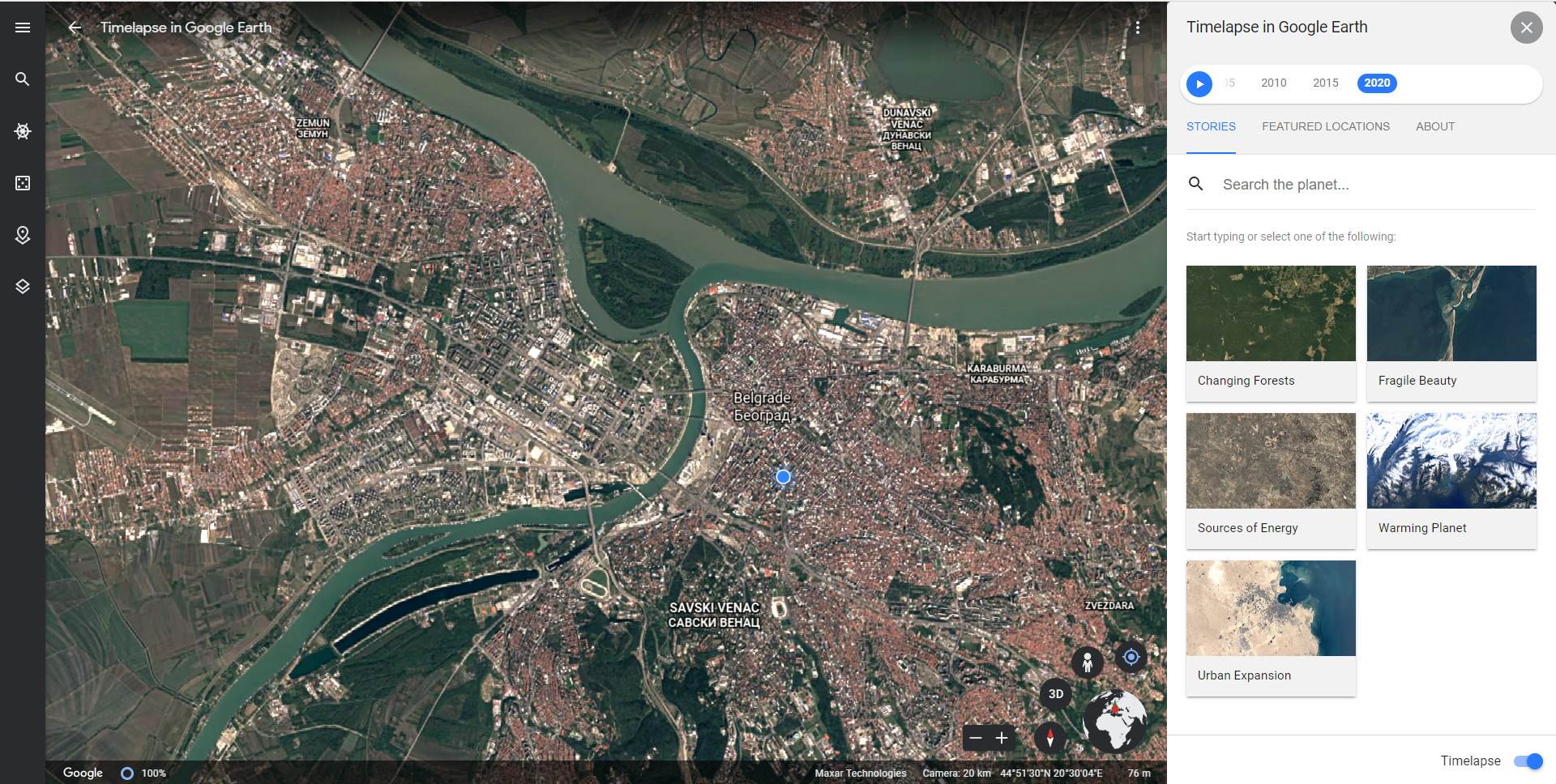 google earth vraćanje vremena nova opcija putovanje kroz vreme