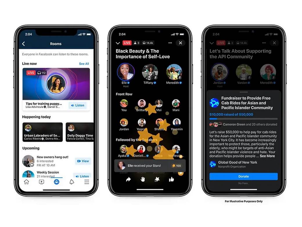 facebook clubhouse kopija podcast slušanje i kreiranje live audio rooms klabhaus slušanje podkasta