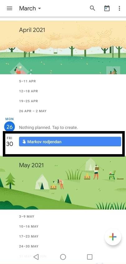 podsetnik za rođendane google kalendar lični asistent važni datumi