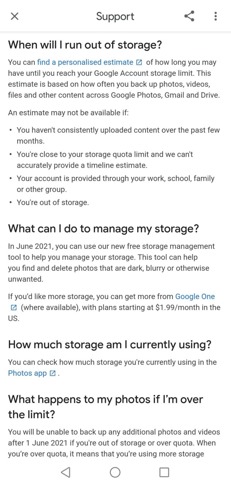 google photos pretplata cloud storage memorija na telefonu fotografije slike besplatno