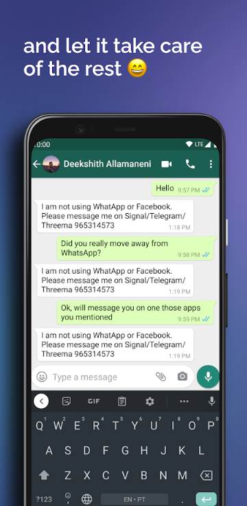 watomatic whatsapp aplikacija messenger aplikacija za dopisivanje poruke