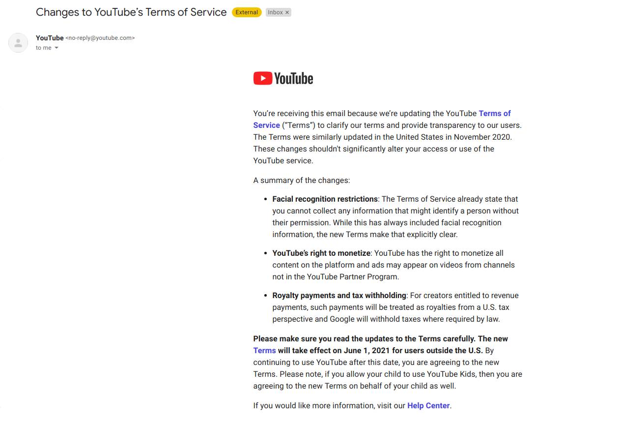 youtube uslovi korišćenja nova pravila monetizacija sadržaja reklame