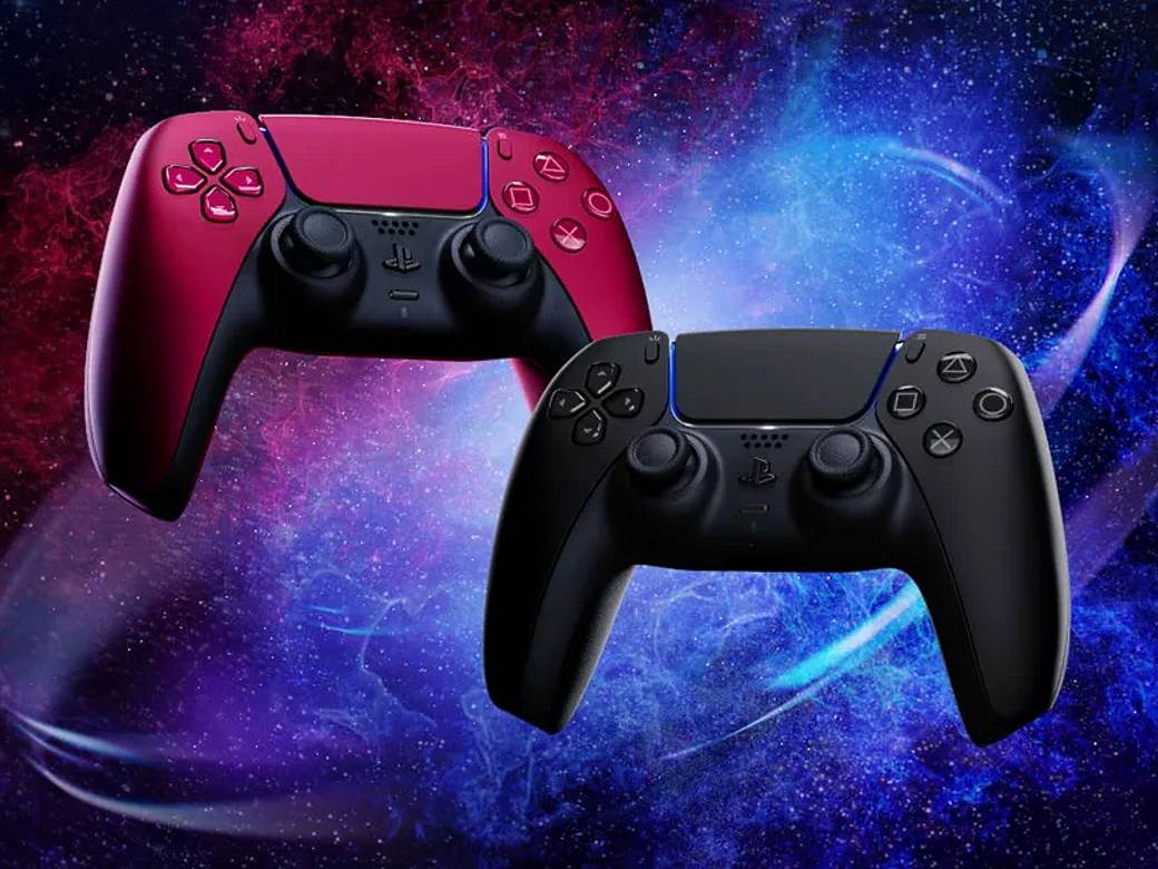 playstation 5 konzola dualsense cosmic red & midnight black kontroler video foto cena kupovina