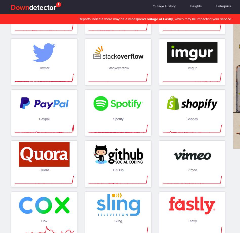pale društvene mreže i internet stranice internet ne radi