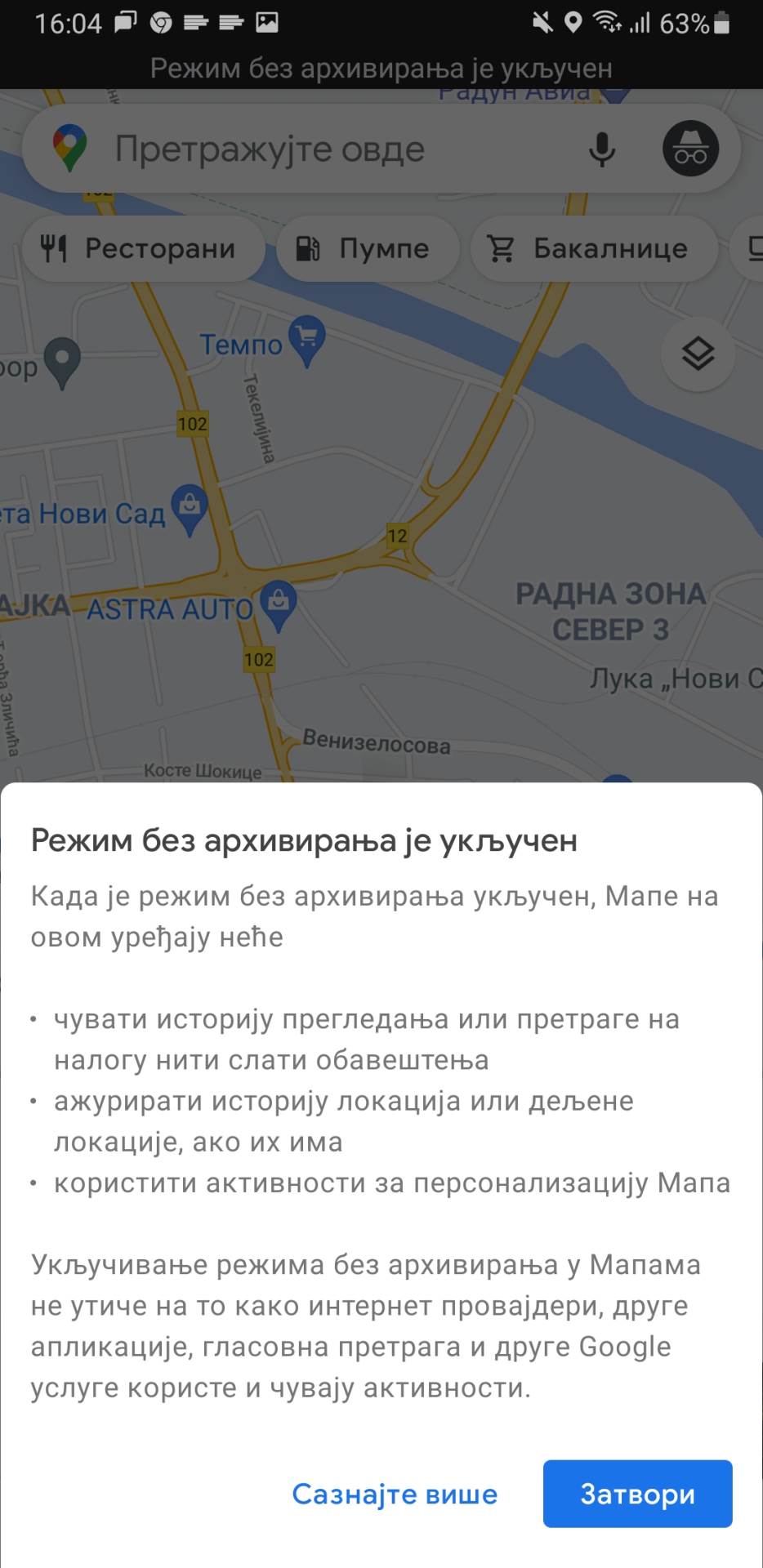 google maps prikuplja previse podataka