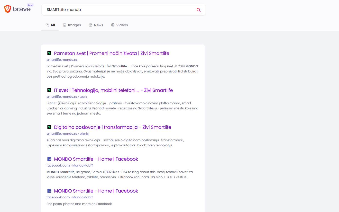 brave internet pretraživač google searche engine