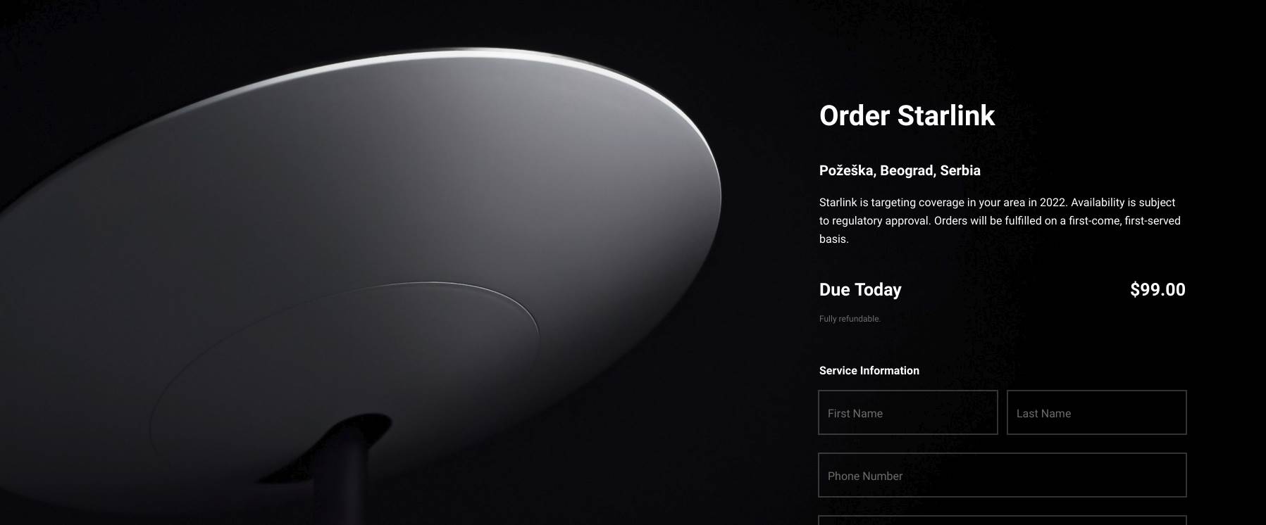 Starlink internet brzina