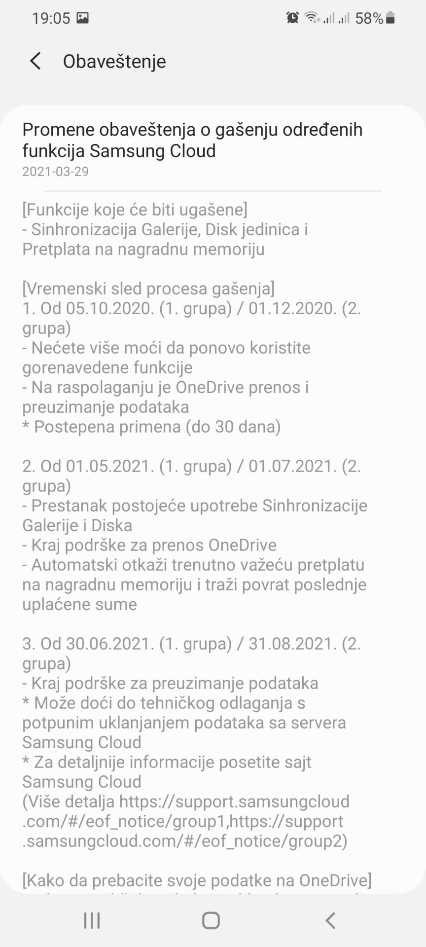 samsung cloud se gasi fajlovi preuzimanje
