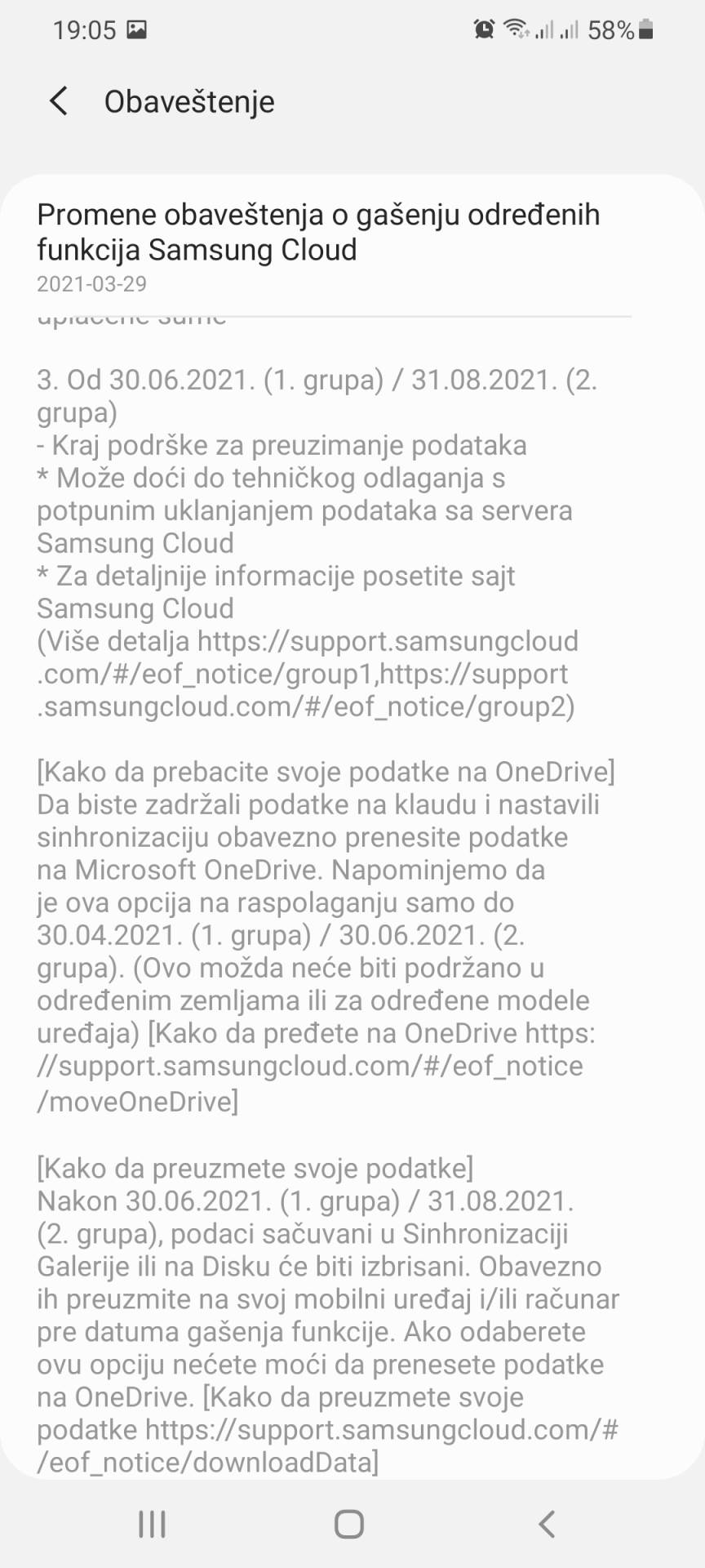 samsung cloud se gasi fajlovi preuzimanje