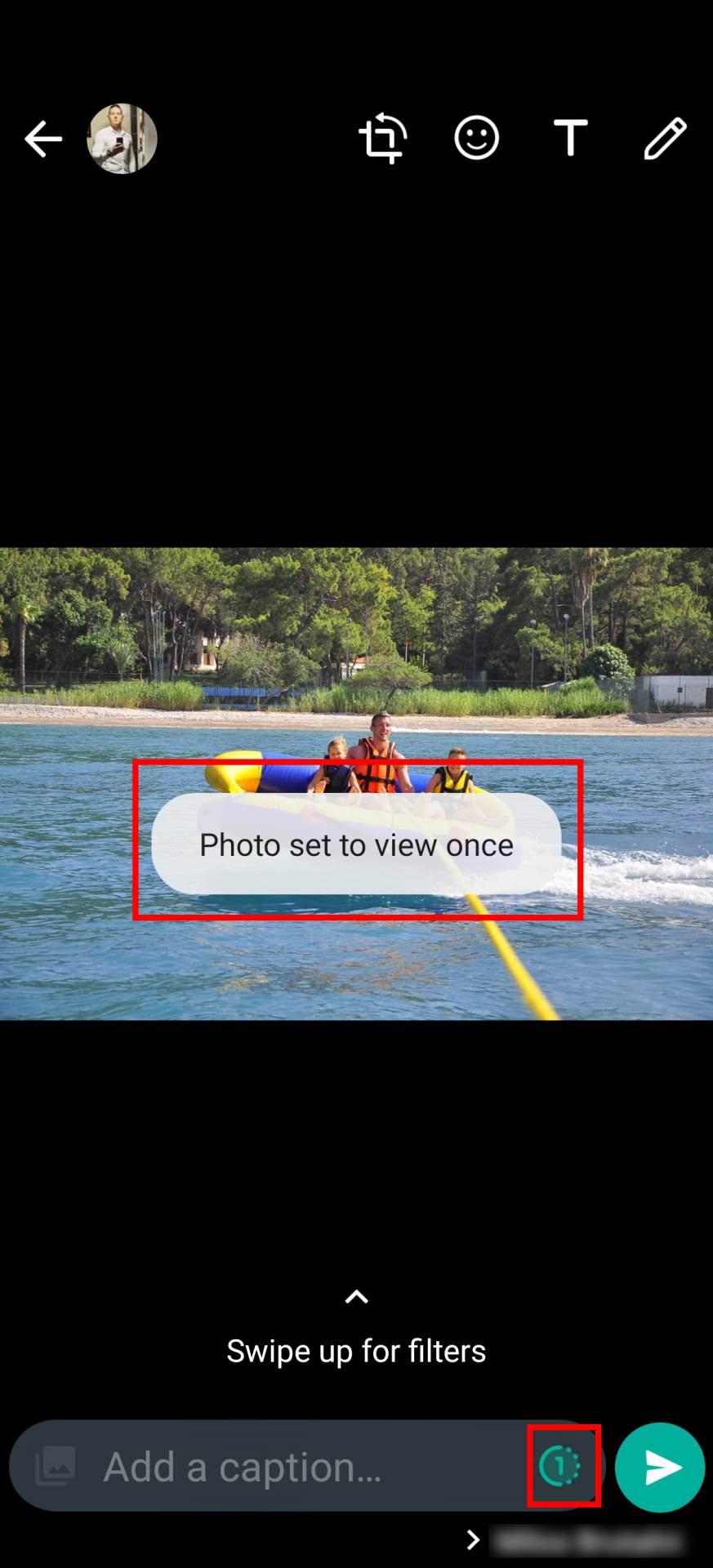 whatsapp view once poruke slanje