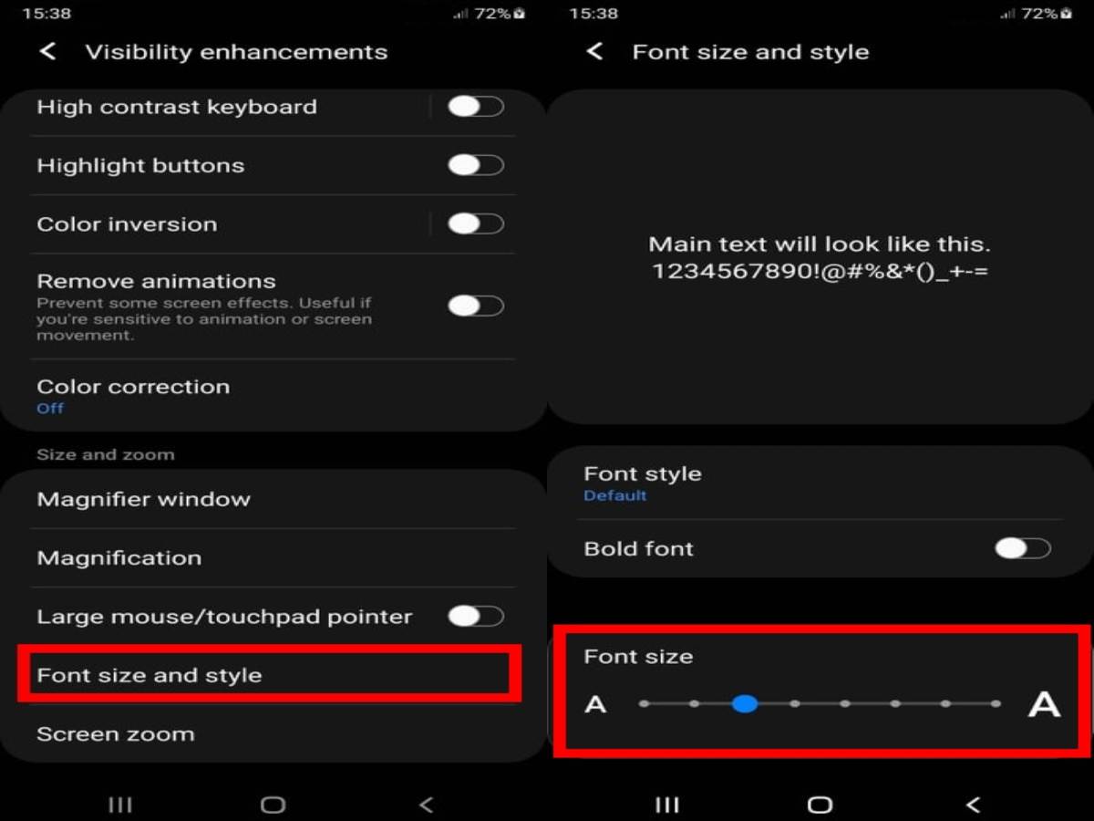 kako promeniti veličinu teksta na telefonima