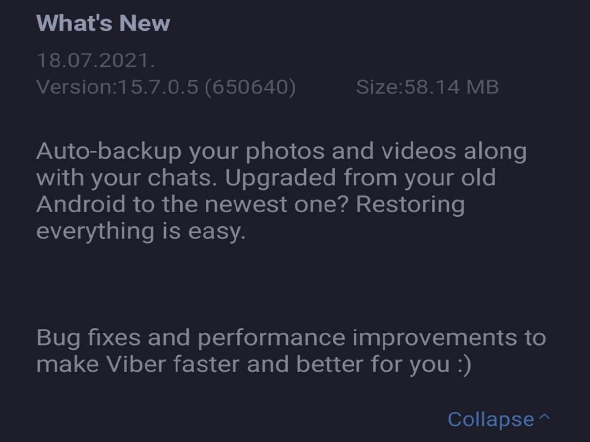Viber backup slika i video snimaka