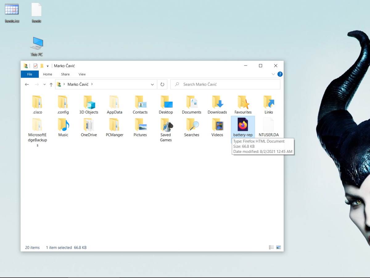 Provera stanja baterije laptopa Battery Report tool
