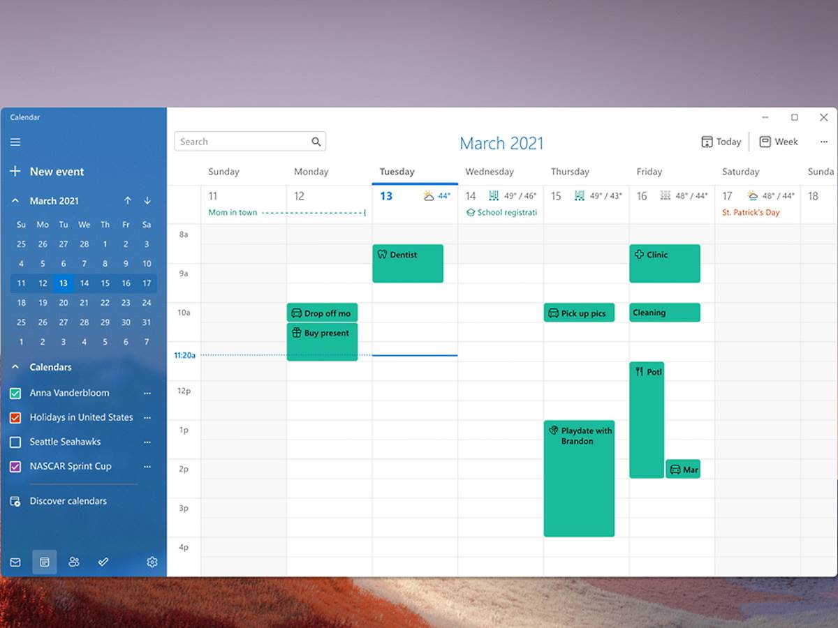 Windows 11 update aplikacije Mail, Calendar, Calculator i Snipping Tool