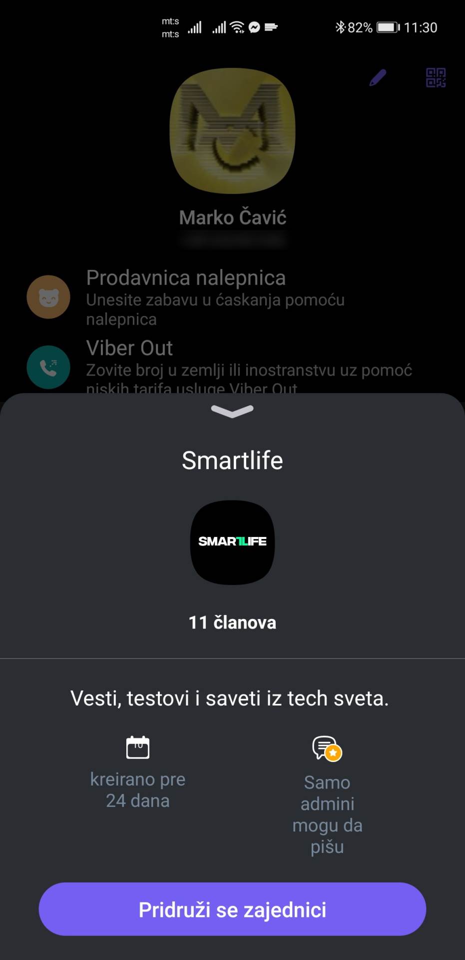 SmartLife Viber Zajednica kako se pridružiti