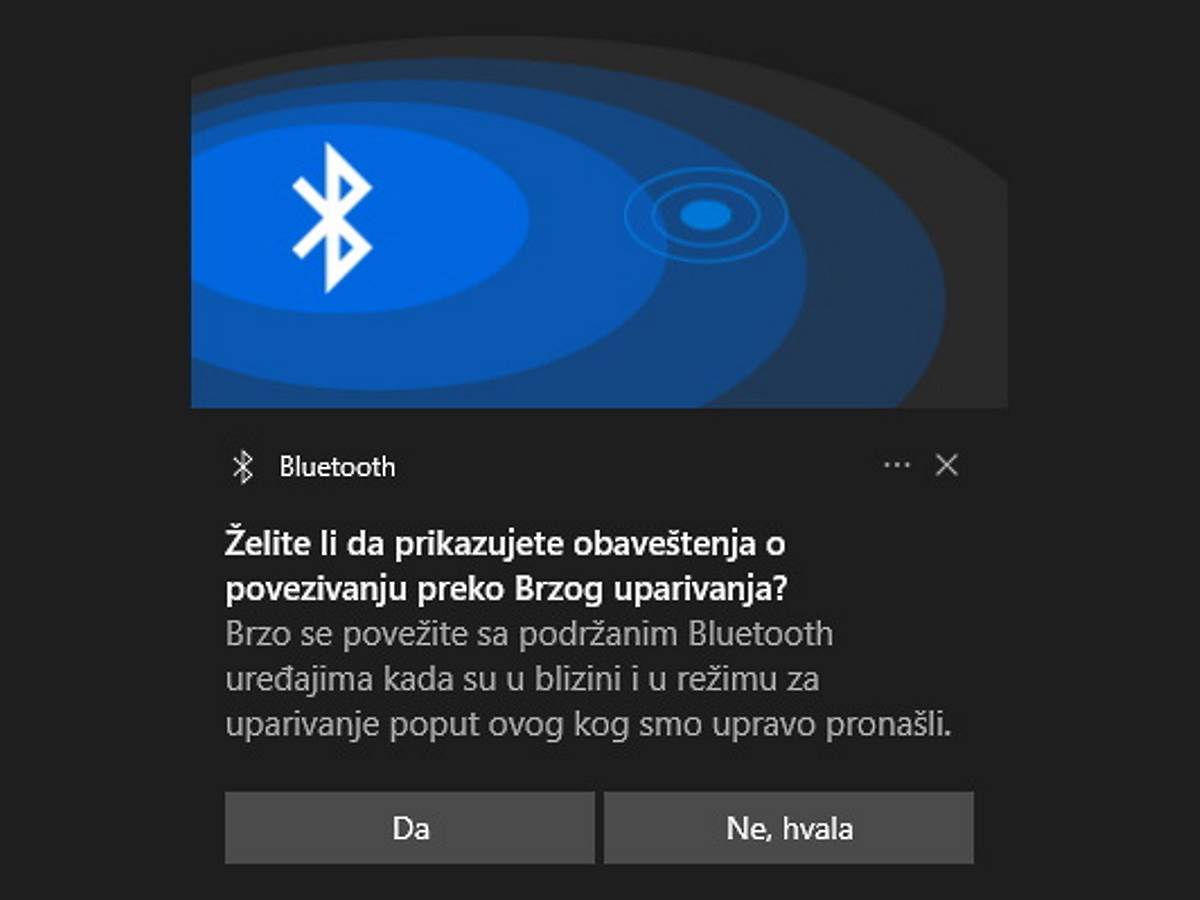 Windows 10 Bluetooth veza olakšanje