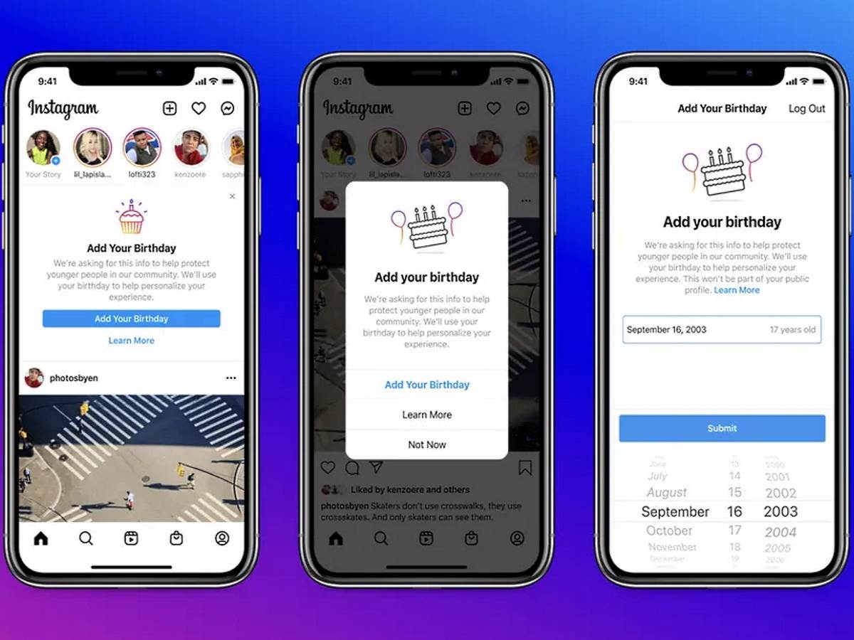 Instagram rođendan korisnika zahtev
