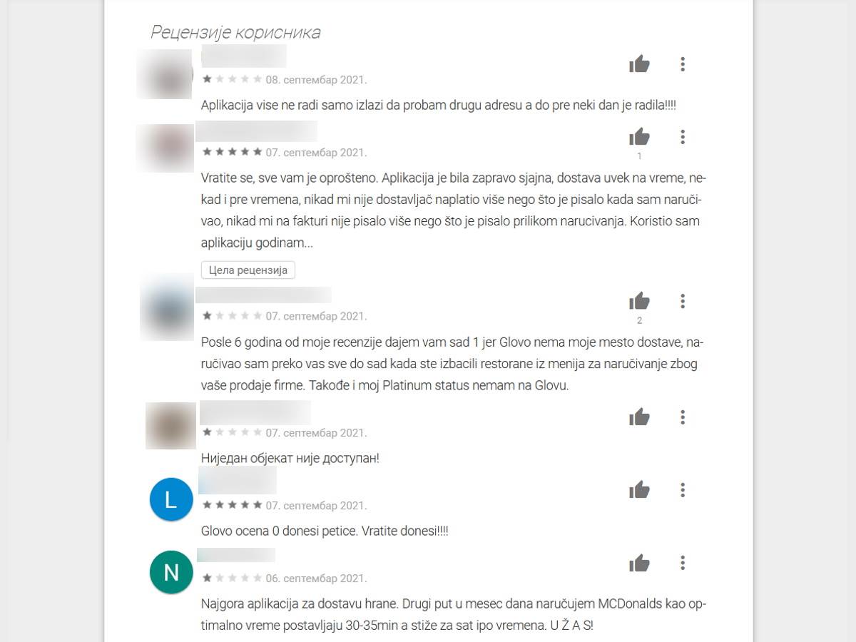 Donesi ocene aplikacije Google Play