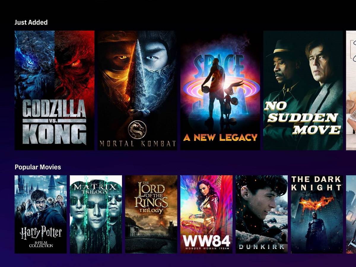 HBO Max Homepage 2