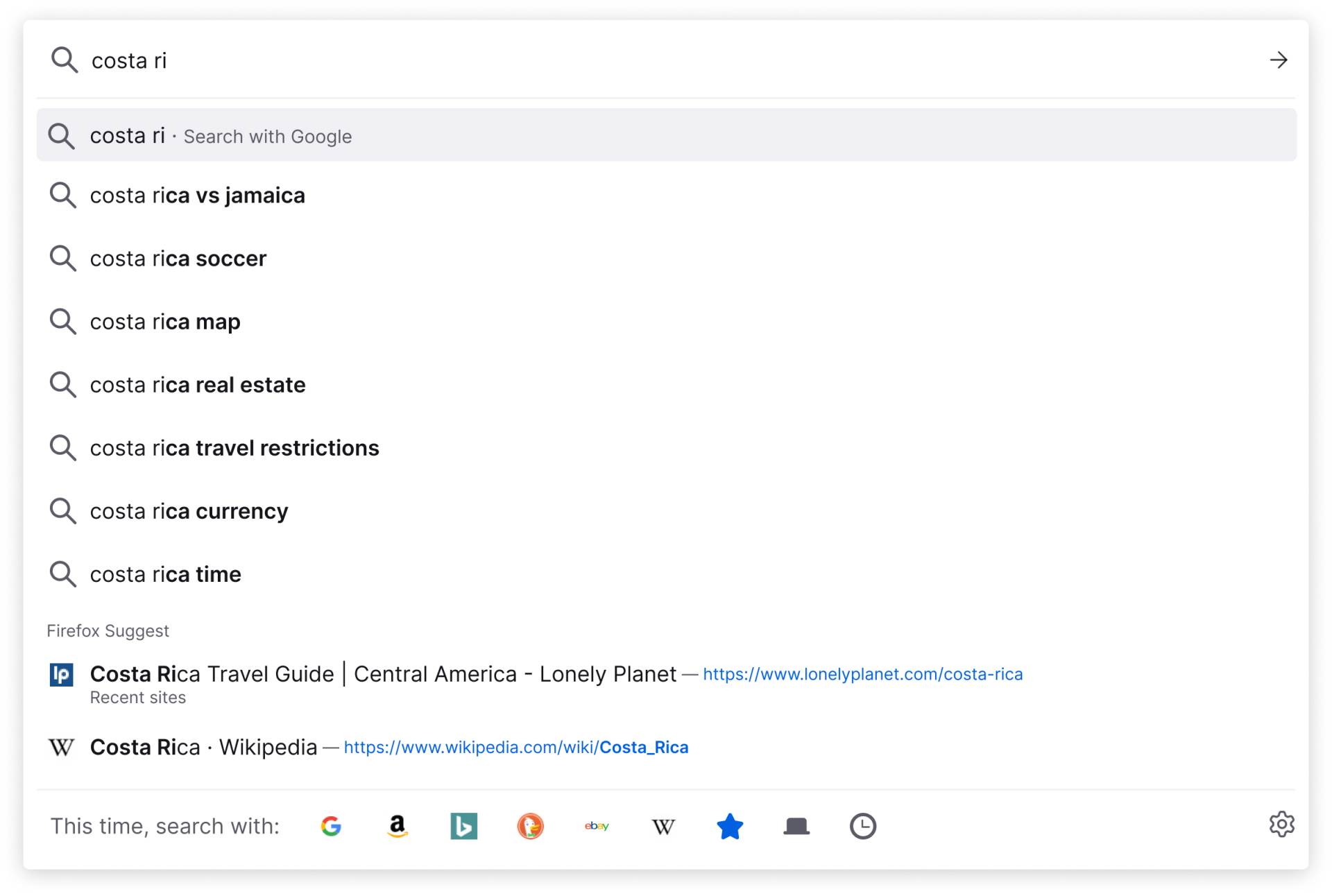 Firefox Suggest reklame