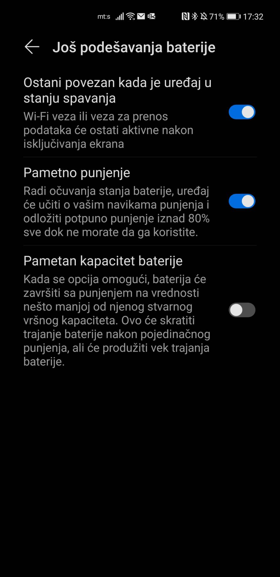 Huawei Podešavanja baterije (1)