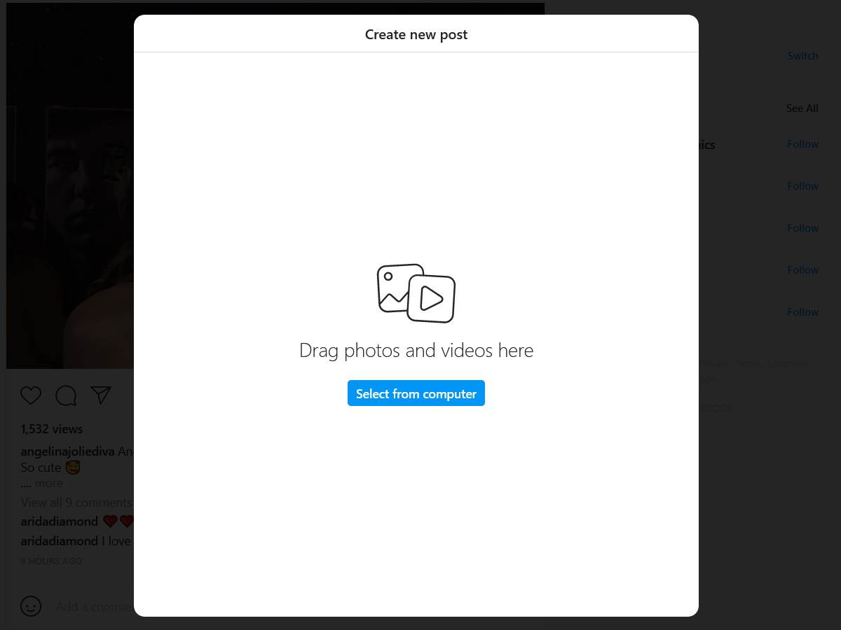 Instagram objave sa PC-ja 2
