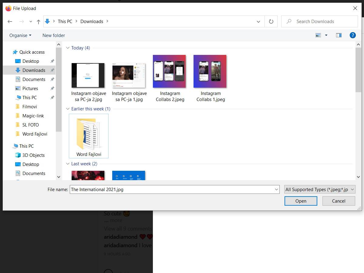 Instagram objave sa PC-ja 3