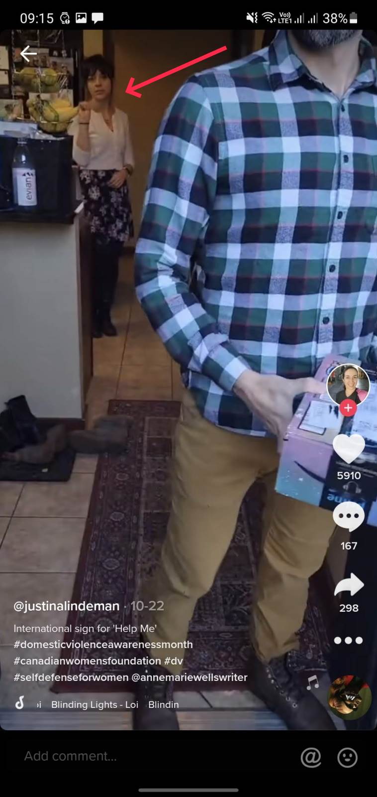 Signal za pomoć u pozadini