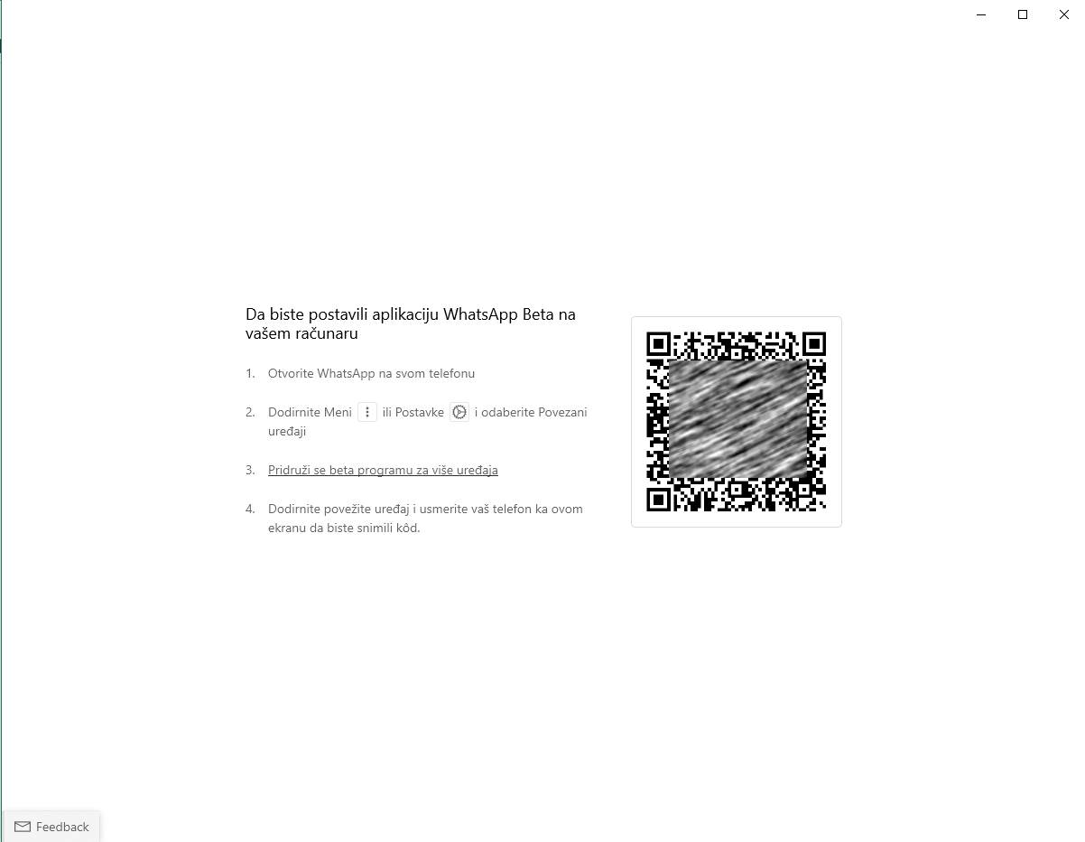 WhatsApp Beta povezivanje sa nalogom