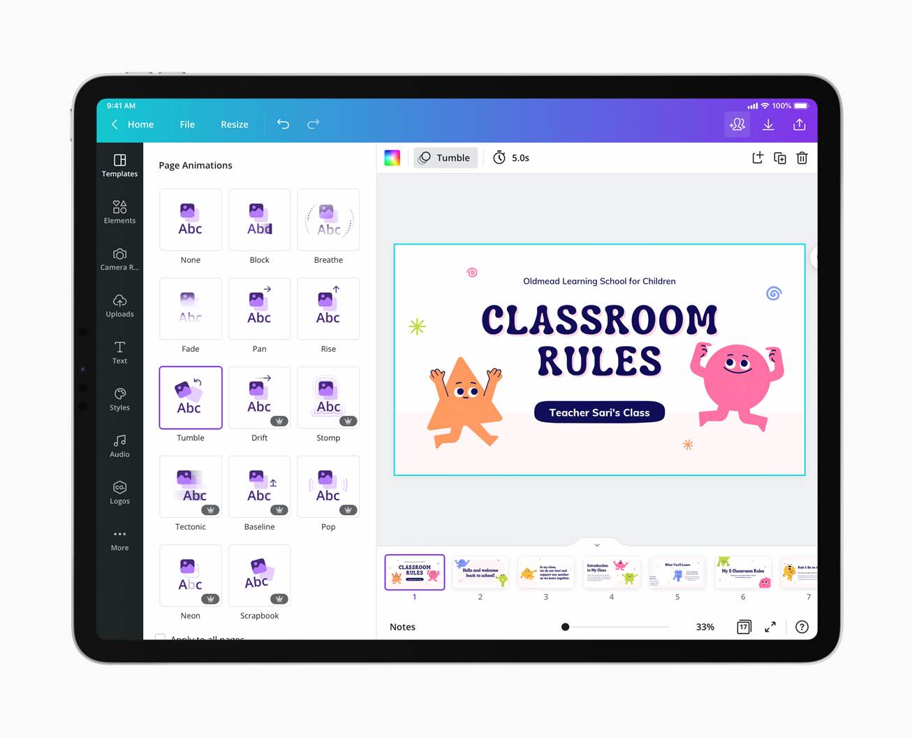 Apple App Store Awards 2021 Canva na iPad tabletu