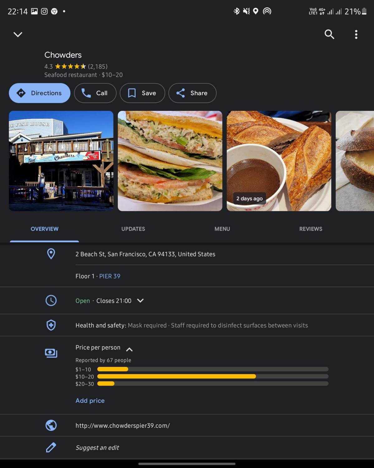 Rezervacija stola i provera cene direktno u Google Maps