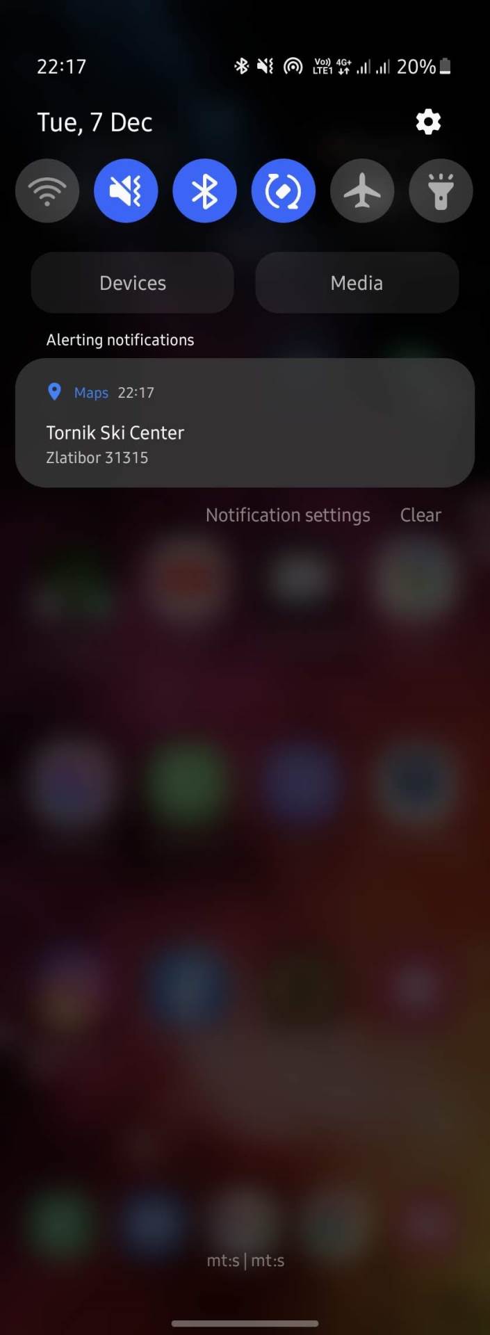 Obaveštenje o prispeloj lokaciji na pametnom telefonu