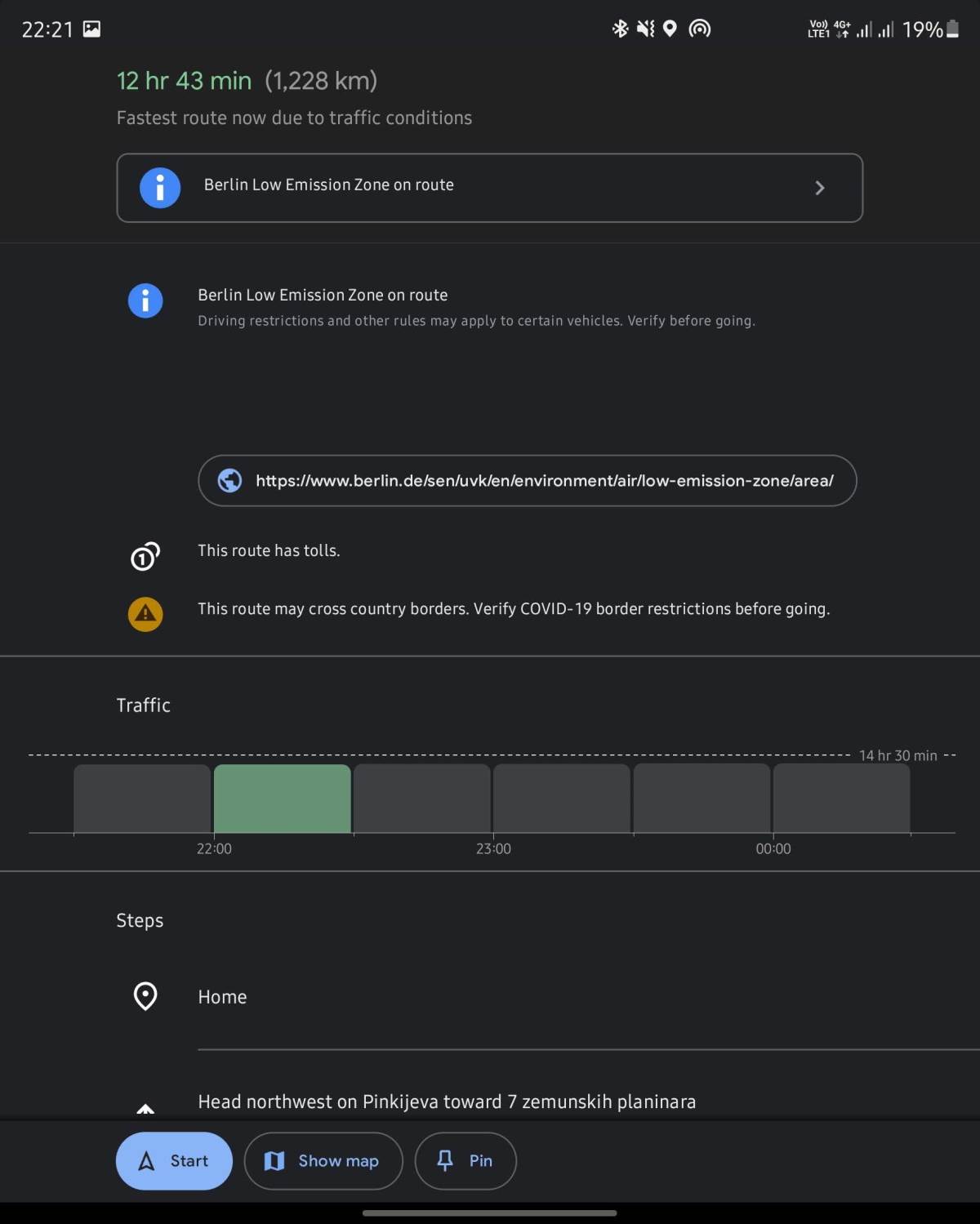 Druga upozorenja i bitne informacije o ruti