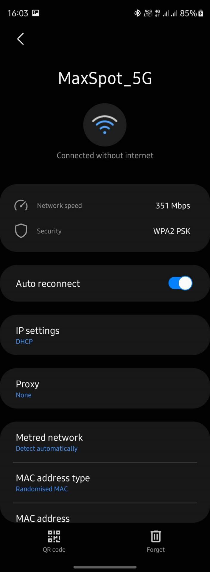 Izlistane ostale informacije o mreži