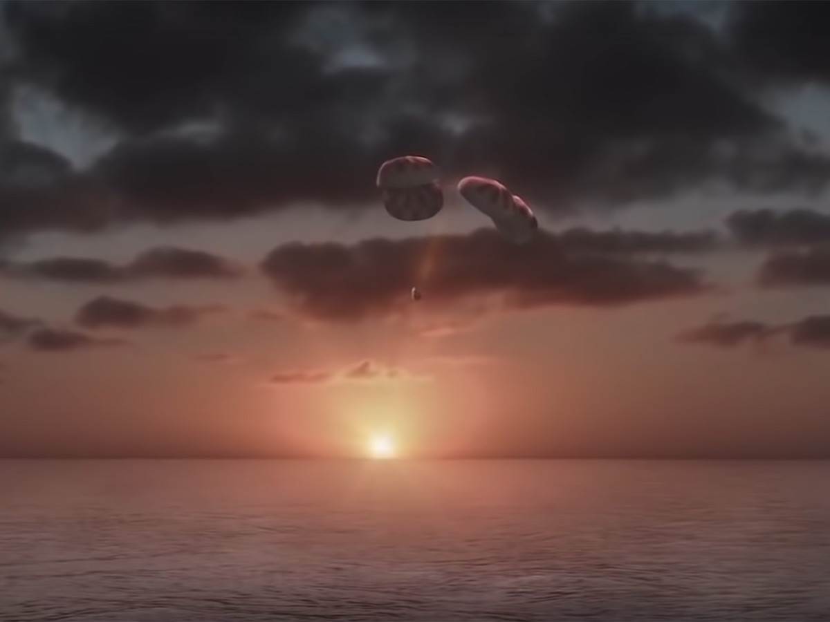 Dragon kapsula spuštanje