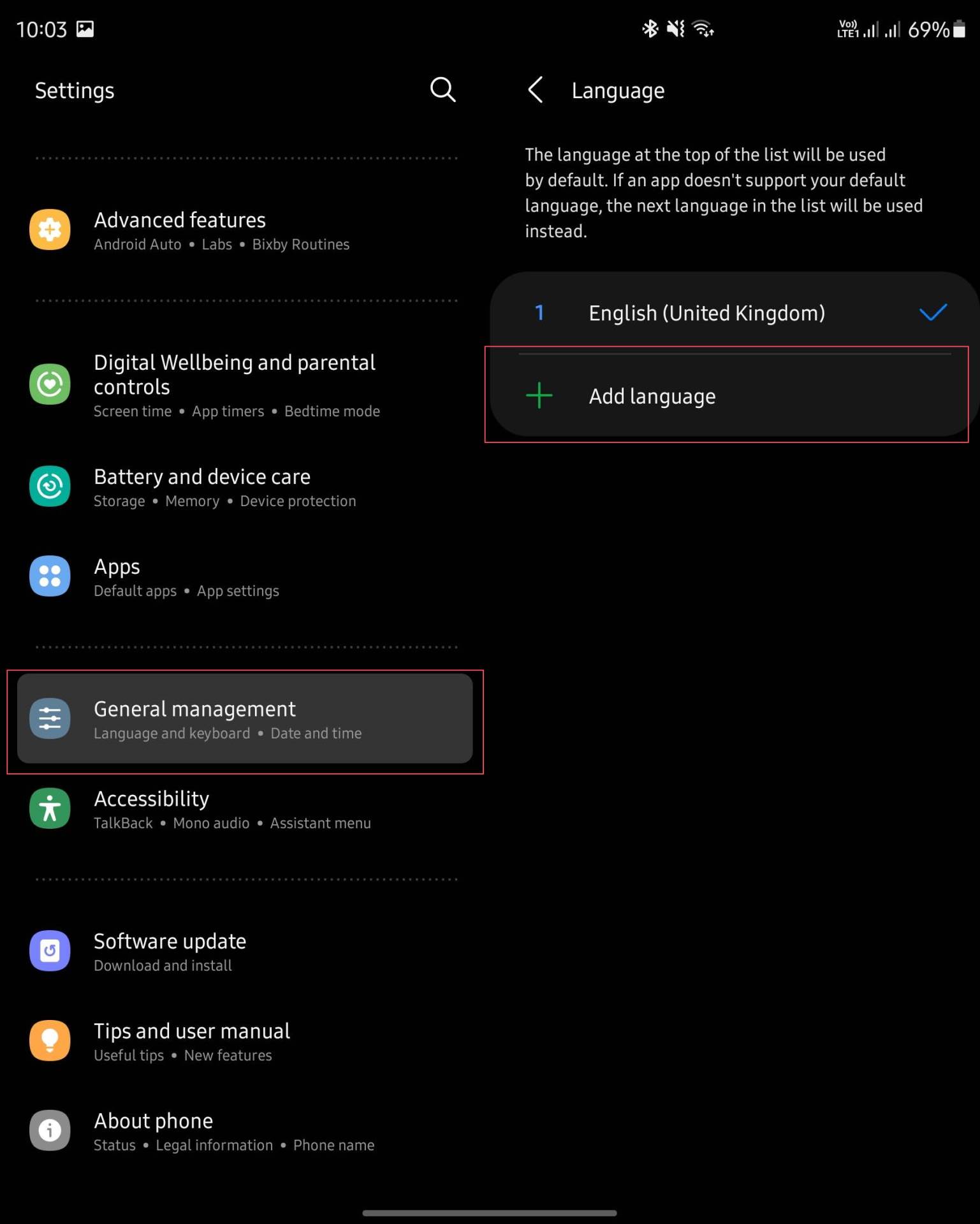 Dodavanje jezika na Samsung telefonima
