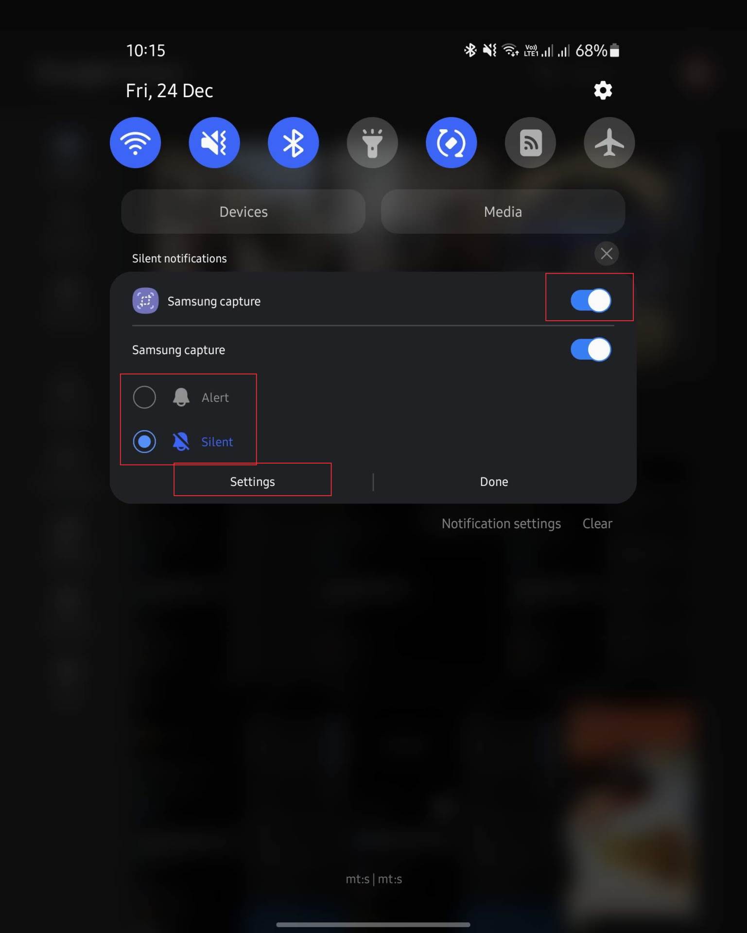 Kontrole obaveštenja na Samsung One UI