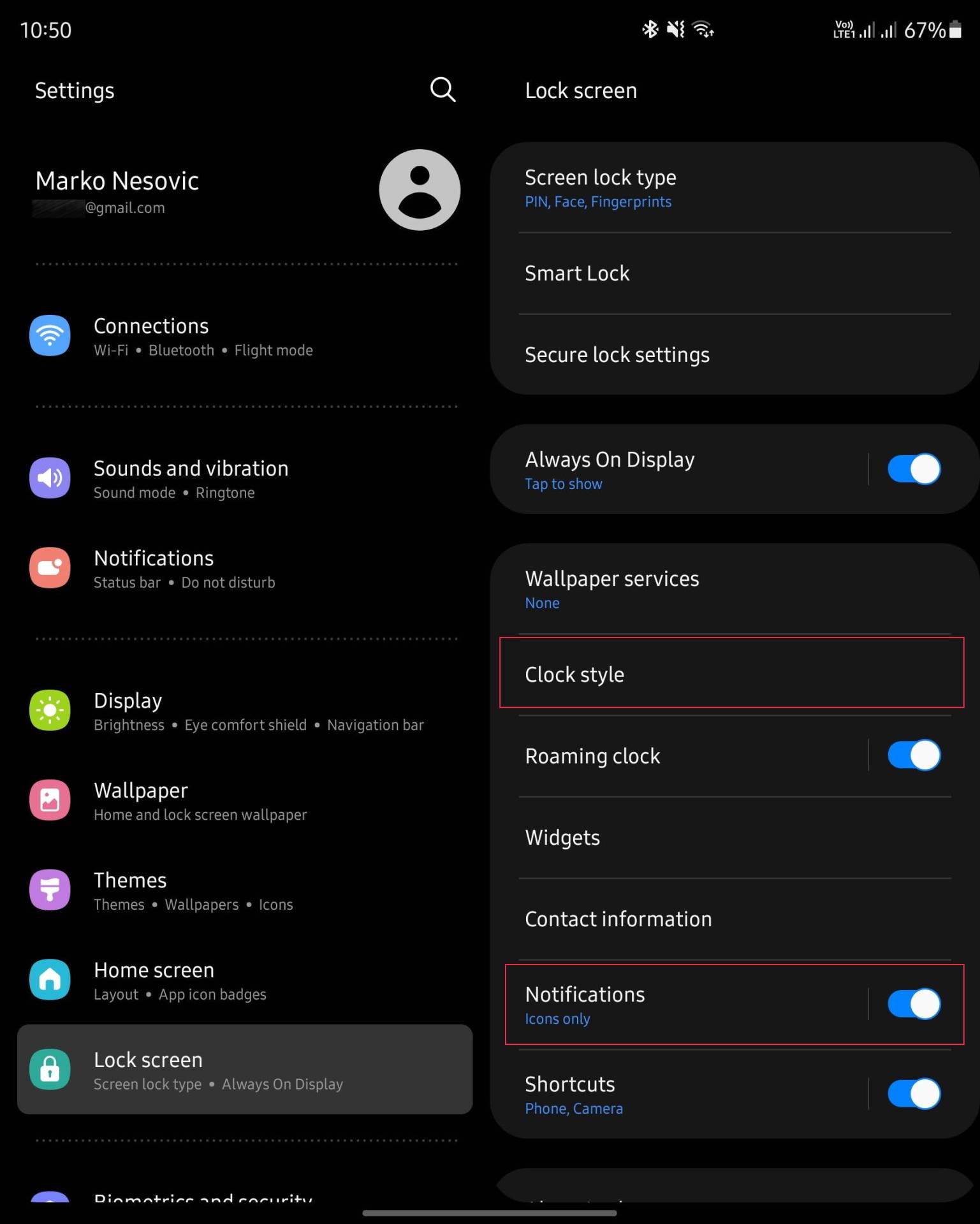 Podešavanja sata na Samsung One UI