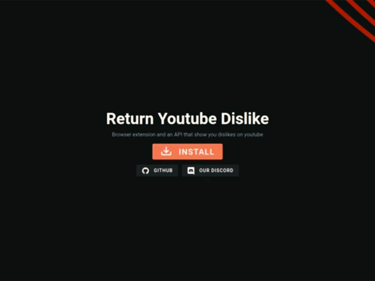 YouTube dislike