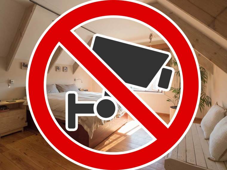 Airbnb zabrana kamera