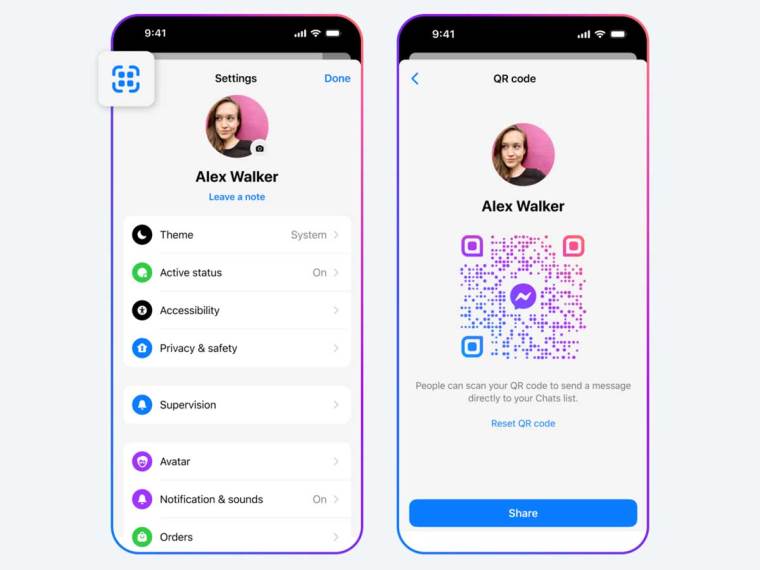 QR kod Messenger