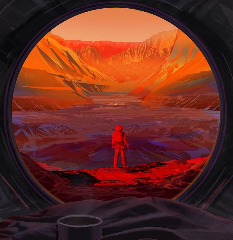 Astronaut na Marsu