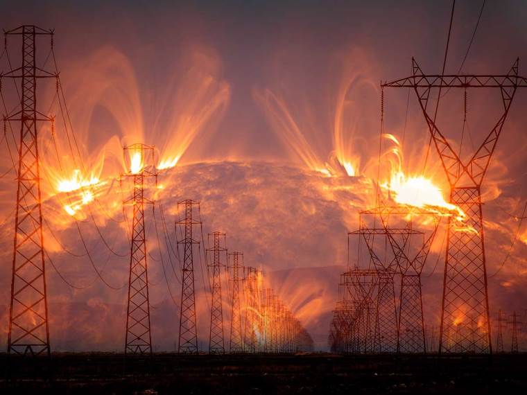 Infrastruktura na Zemlji solarna oluja