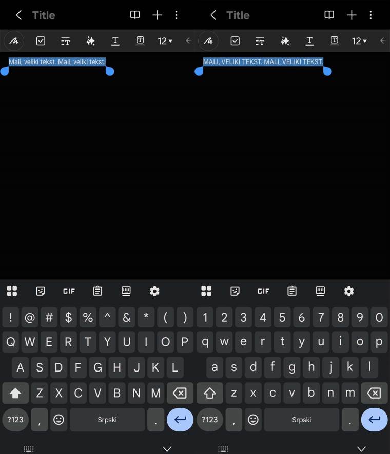 Gboard veličina teksta