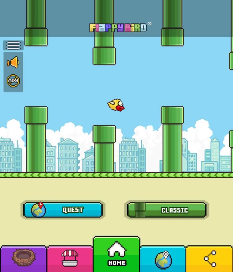 Flappy Bird gejmplej slika 1.jpg