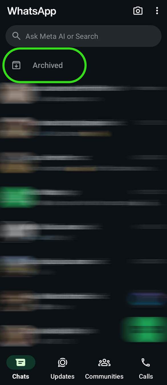 Arhivirane poruke WhatsApp