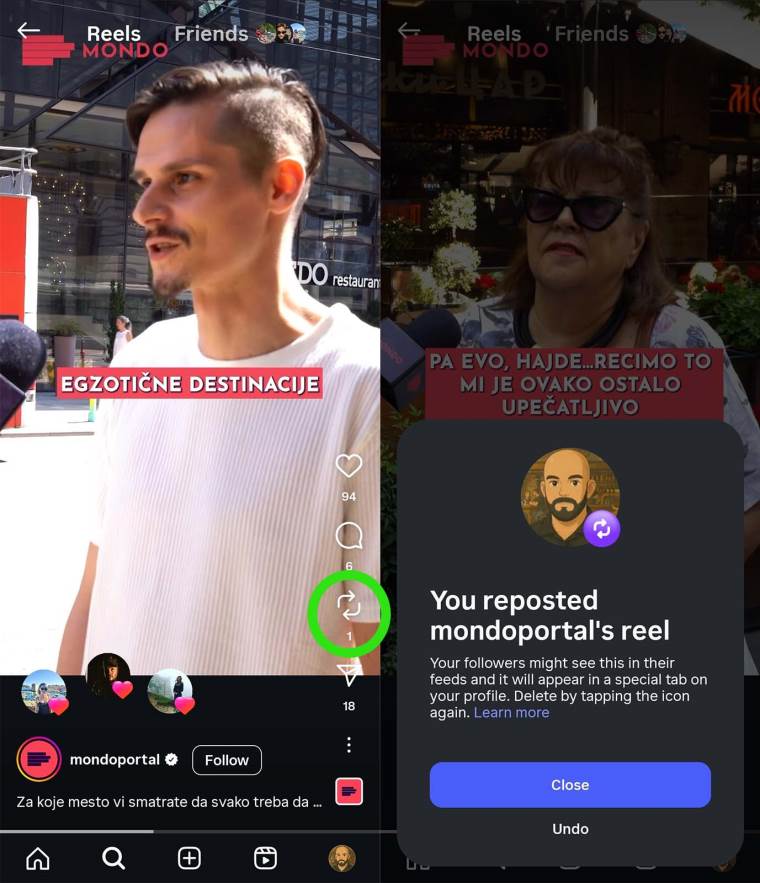 Kako se koristi Instagram Repost